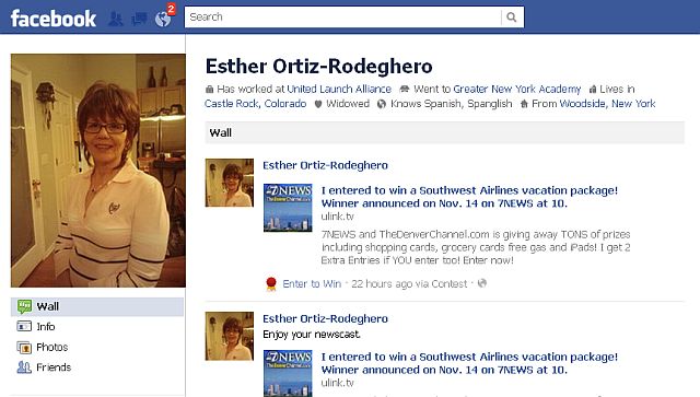 עמוד הפייסבוק של אסתר אורטיז-רודגרו