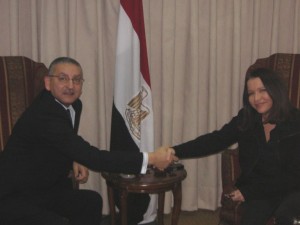 פגישת ח"כ שלי יחימוביץ' עם שגריר מצרים, יאסר רדא