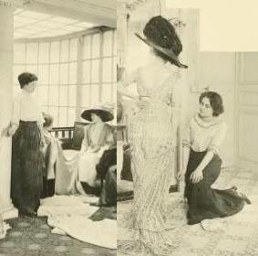 חצאיות שחורות וחולצות מוסלין לבנות - מוכרות בבוטיק פריזאי 1910