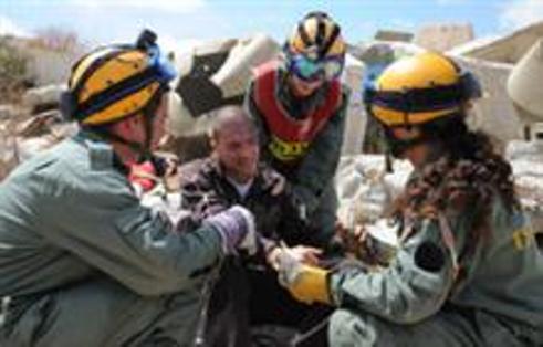 צה"ל וצבא ארה"ב תרגלו חילוץ משותף בעת רעידת אדמה