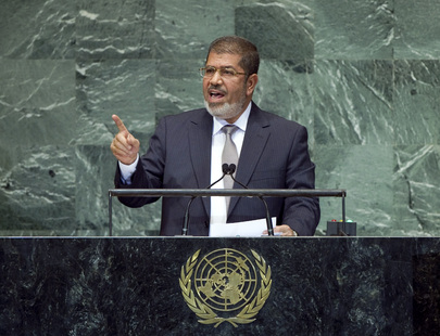 מורסי באו"ם: מצרים תשמור ותכבד את ההסכמים