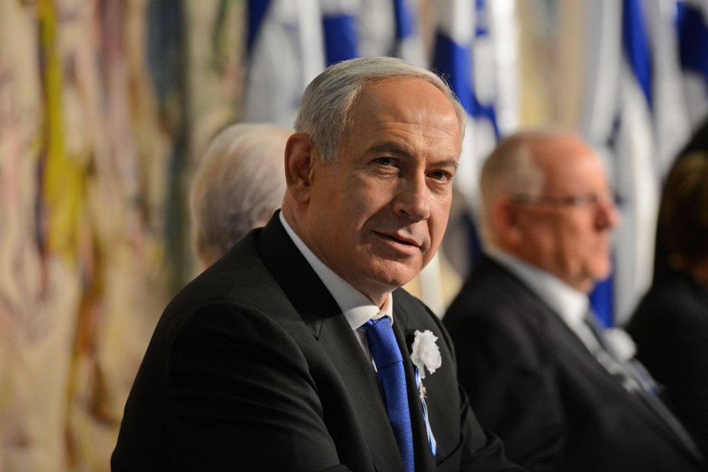 ראש הממשלה בנימין נתניהו במהלך טקס השבעת הכנסת (צילום: קובי גדעון/לע"מ)
