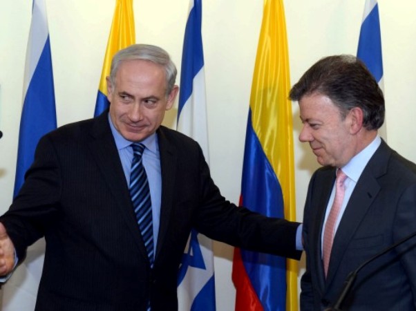 "כמו ישראל - גם קולומביה". ראש הממשלה ונשיא קולומביה (צילום: עמוס בן גרשום לע"מ)