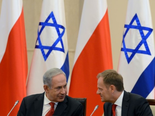 בנימין נתניהו ודונלד טוסק: "ישראל ופולין מודאגות מהטבח הנורא המתחולל בסוריה" (צילום: קובי גדעון/לע"מ)