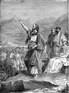 משה נושא דברים אל העם