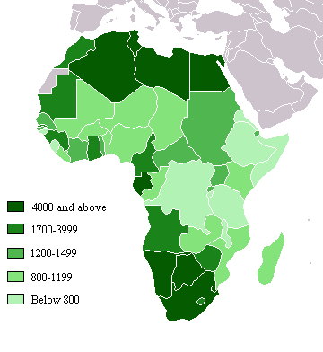 מדינות אפריקה על פי תמ"ג (ויקימדיה)