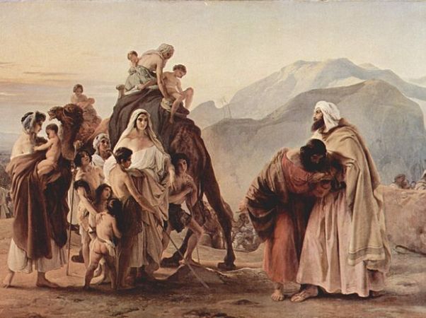 המפגש של יעקב ועשו, מאת פרנצ