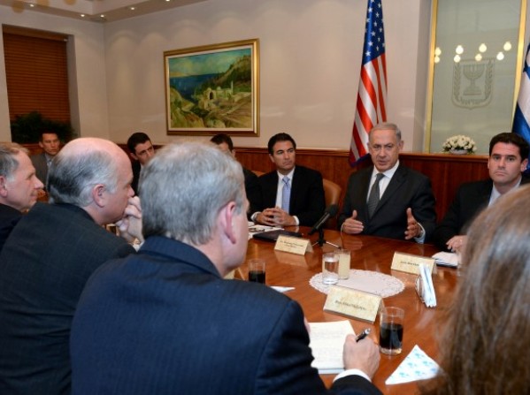 נתניהו במפגש עם אנשי הקונגרס (צילום: קובי גדעון/לע"מ)