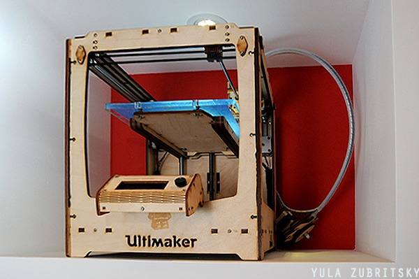 הדגם הראשון של מדפסות Ultimaker , בשיווק Mafil. צילום : יולה זובריצקי