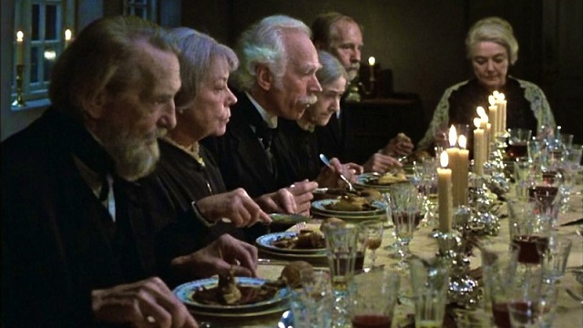 תמונה מסצינת הארוחה בסרט "החגיגה של באבט"