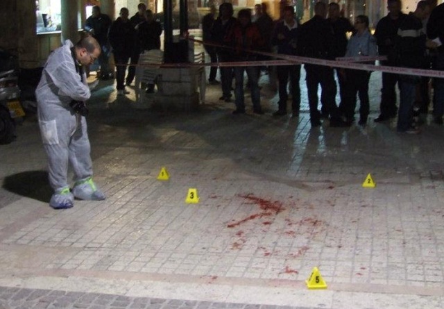 זירת הרצח ברחוב שדרות ירושלים ביפו