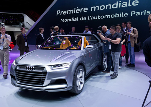 אאודי קרוסליין קופה (Audi Crosslane Coupé) בתערוכת הרכבים פריז 2012. צילום באדיבות AUDI AG