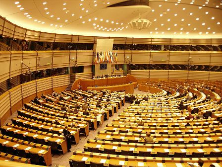 מליאת הפרלמנט האירופי בבריסל, בלגיה (מקור: ויקימדיה)