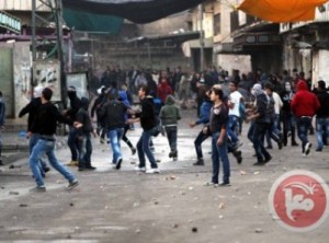 מהומות בחברון בעקבות מותו של הצעיר הפלסטיני אתמול (צילום: סוכנות מען)