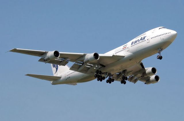 בואינג 747-200 של איראן אייר. מפעלה צי של 52 מטוסים הטסים ל-52 יעדים. צילום:ויקיפדיה