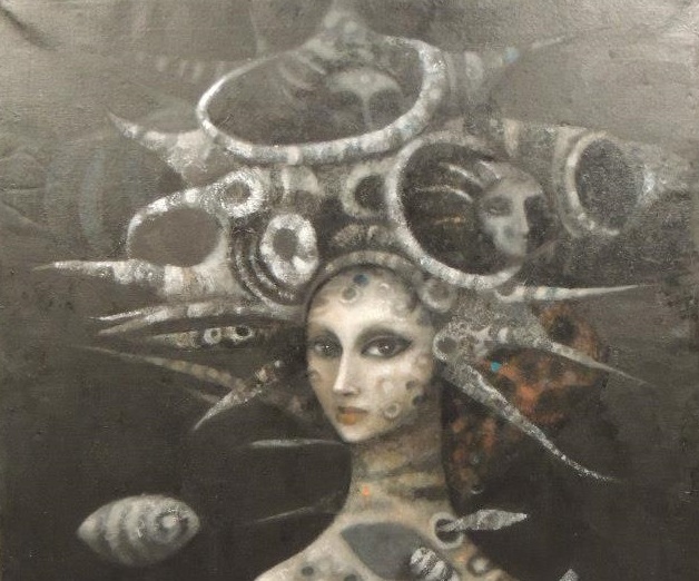 חלק מתוך ציור של איזבל רודריגז, לקוח מתערוכת אומנים דרום אמריקאים שנערכה במארסיי צולם על ידי עמית מנדלזון