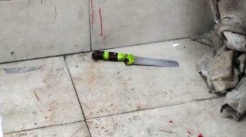 סכין המחבל (צילום דוברות המשטרה)