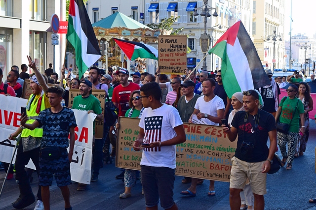 הפגנת תמיכה בפלסטינים במארסיי