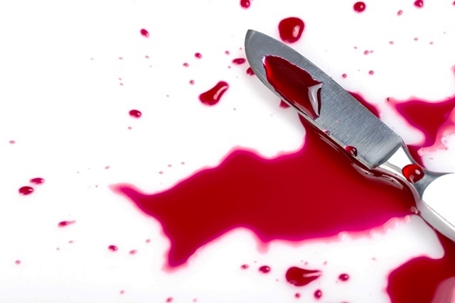 Knife with blood