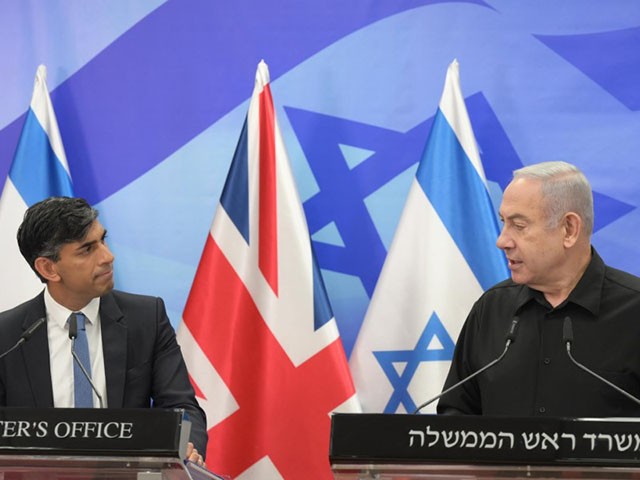 ראש ממשלת בריטניה רישי סונאק "אנחנו תומכים באופן מוחלט בזכותה של ישראל להגן על עצמה"