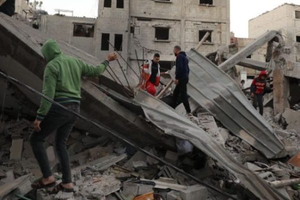 Destruction in the Gaza Strip. Photo by the Palestine Red Crescent Society, 1 December 2023